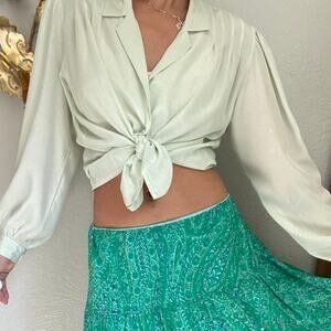 Vintage Semi Sheer Button Down